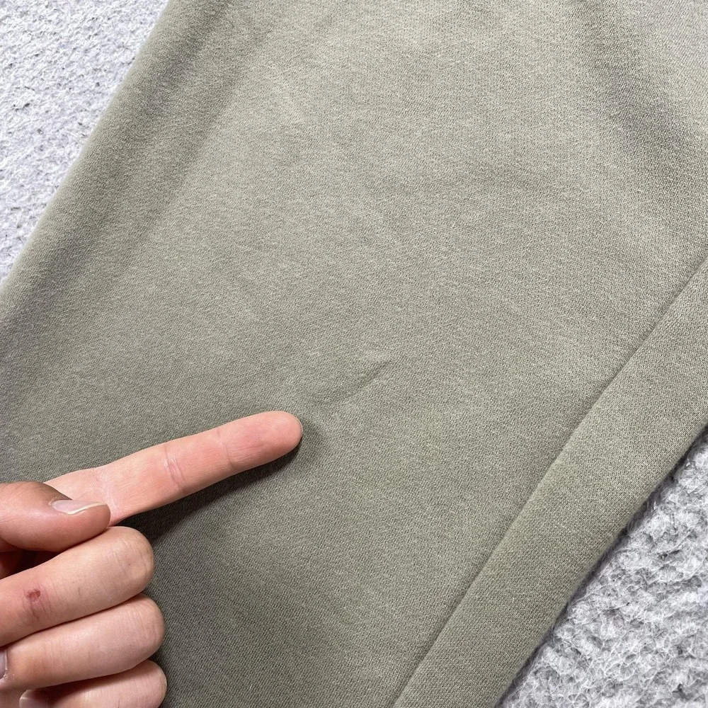 Comfrt Pants Mens Medium Green Fleece Sweatpants Elastic Waist Elastic Cuffs